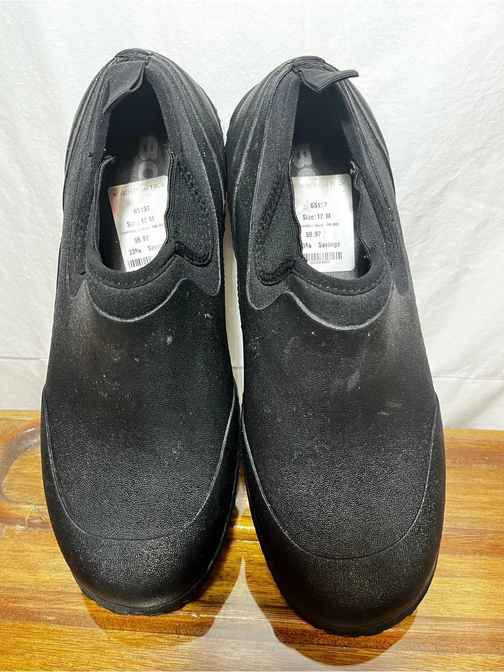Bogs Men's Urban Walker Low Waterproof Slip-On Shoes Black Size 12📝